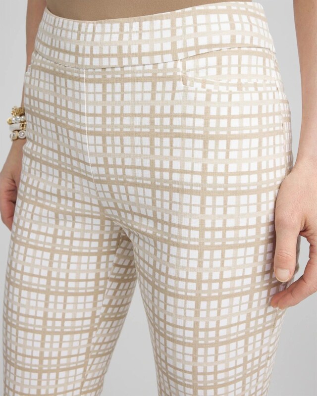 Brigitte Plaid Cropped Pants - image 4